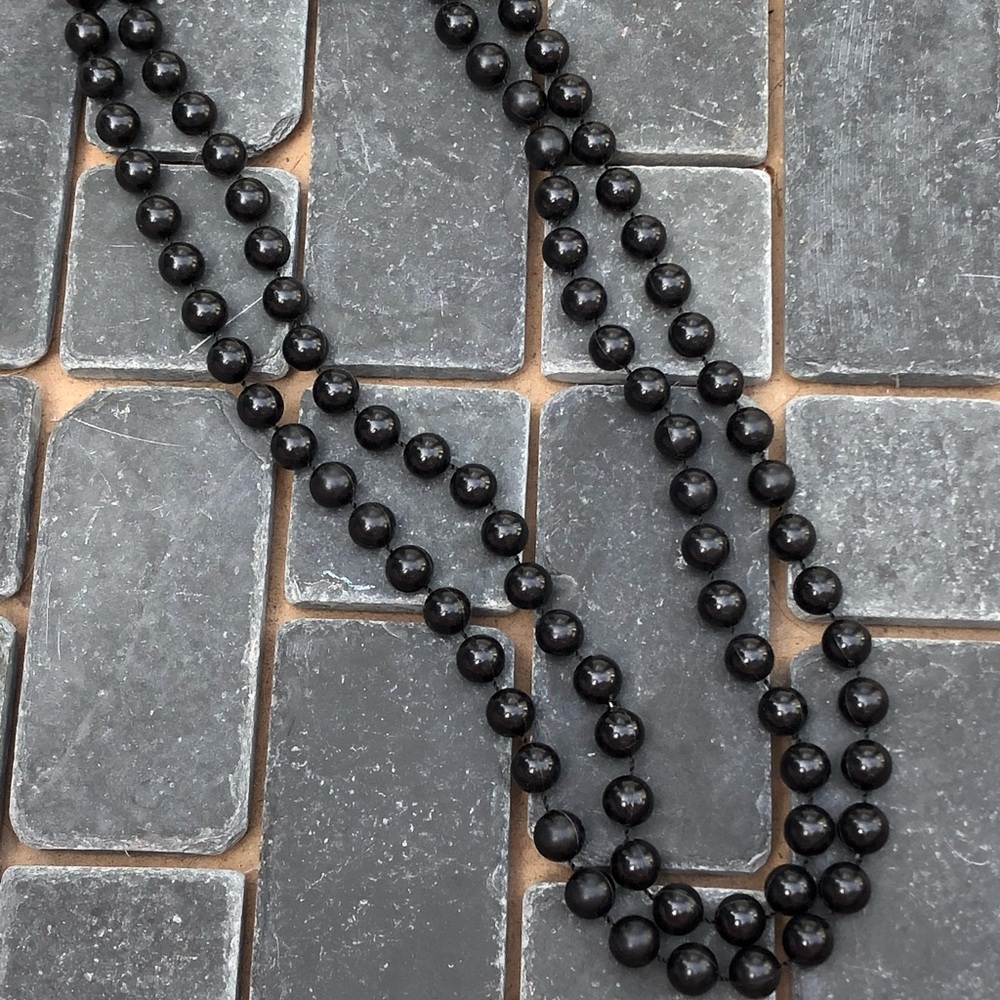 Black beaded necklace